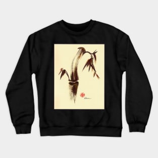 Here and Now - Zen dry brush painting of peace and joy Crewneck Sweatshirt